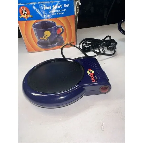 Looney Tunes Tweety‎ Bird Cup Mug Warmer Hot Spot Set Beverage Warmer Cappuccino - Picture 5 of 10